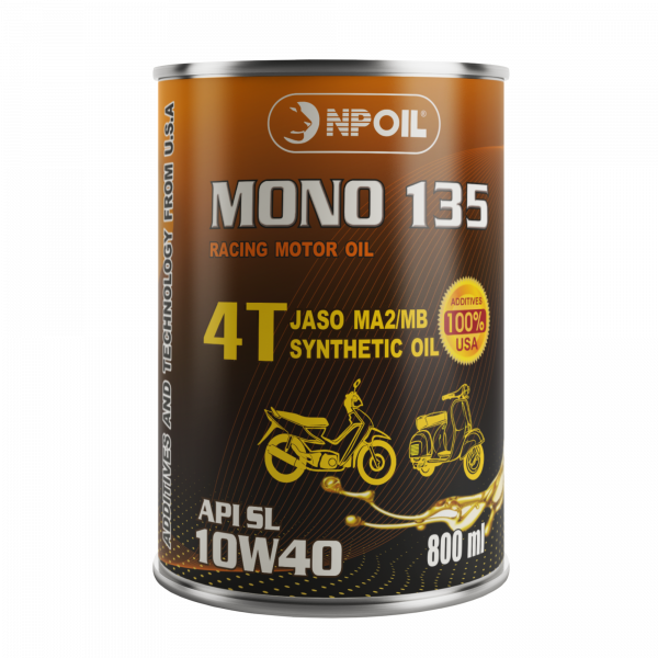 DẦU NHỚT XE MÁY MONO 135 API SL 10W40 DUNG TÍCH 800mL