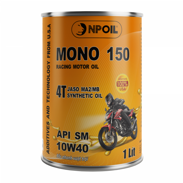 DẦU NHỚT XE MÁY MONO 150 API SM 10W40 DUNG TÍCH 1 LÍT