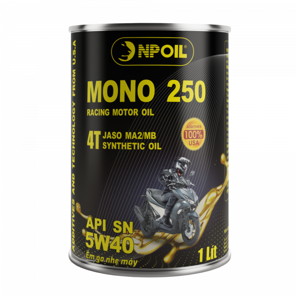 DẦU NHỚT XE MÁY MONO 250 API SN 5W40 DUNG TÍCH 1 LÍT