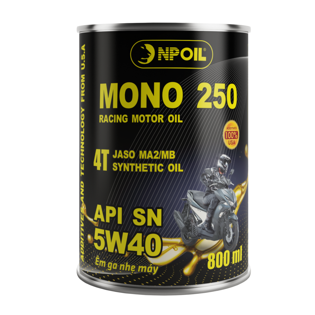 DẦU NHỚT XE MÁY MONO 250 API SN 5W40 DUNG TÍCH 800mL