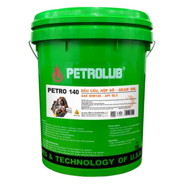 DAU CAU HOP SO PETRO 140 85W140 XO 18L 1