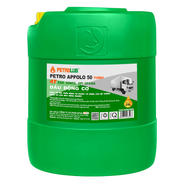 DẦU ĐỘNG CƠ PETRO APPOLO 50 CF4.SG, CAN 18L