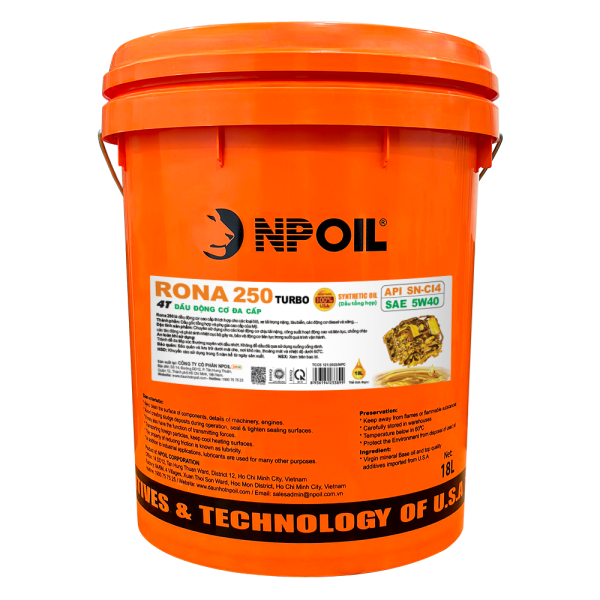 DẦU ĐỘNG CƠ RONA 250 SN.CI 5W40 XO 18L