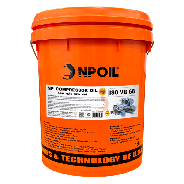 DẦU MÁY NÉN KHÍ NP COMPRESSOR OIL RC-R, VG68 XO 18L