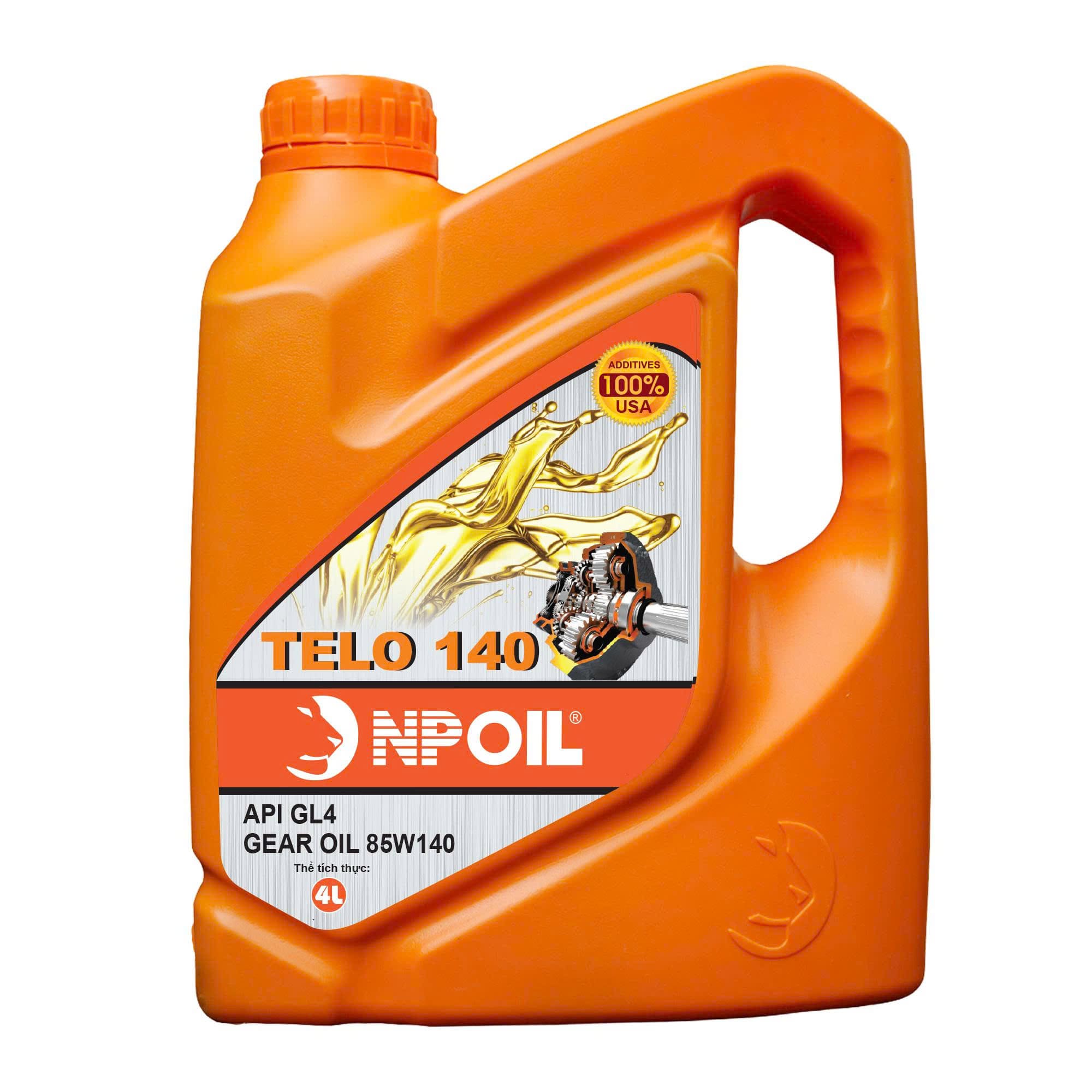 Dầu cầu, dầu hộp số NP TELO 140 GL4 2 Dầu Cầu, Dầu Hộp Số Np Telo 140 Gl5 Can 4 Lít