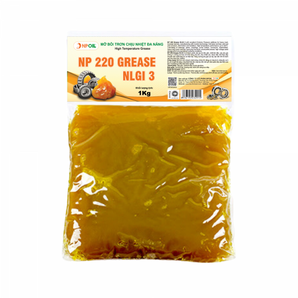 MỠ BÔI TRƠN CHỊU NHIỆT ĐA NĂNG NP 220 GREASE NLGI 3 BỊCH 1KG