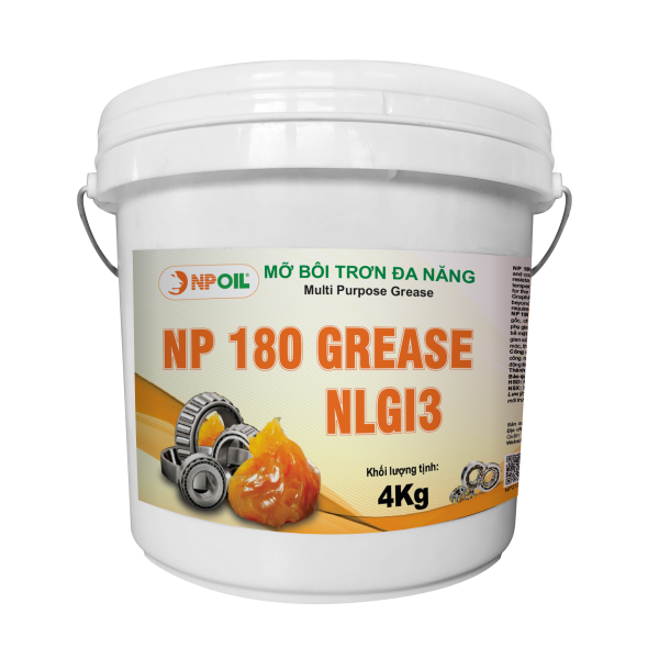 Mỡ bôi trơn, mỡ bò NP 180 NLGI3 GREASE, 4KG