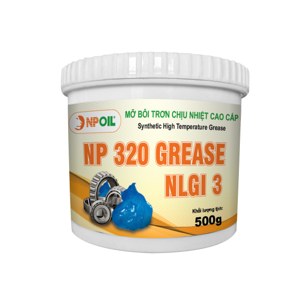 Mỡ bôi trơn, mỡ bò NP 320 GREASE NLGI 3, HU 500G, KT 30x6cm