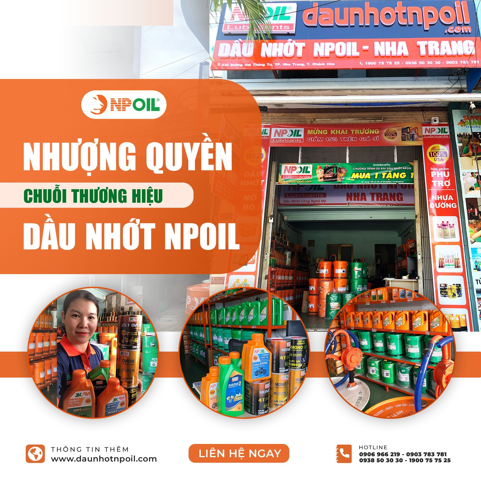 Nhượng quyền thương hiệu dầu nhớt NPOIL Nha Trang