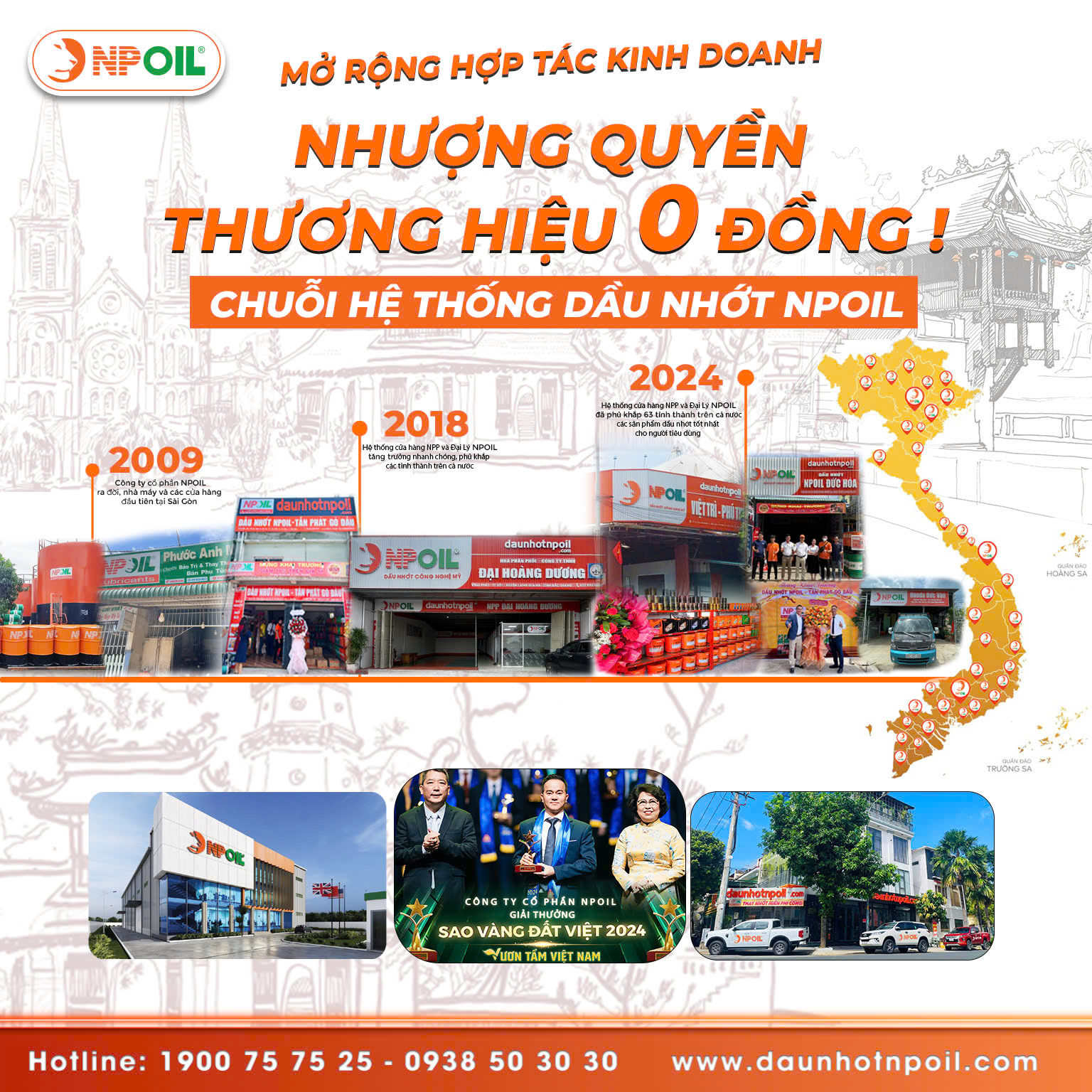 nhượng quyền thương hiệu dầu nhớt npoil