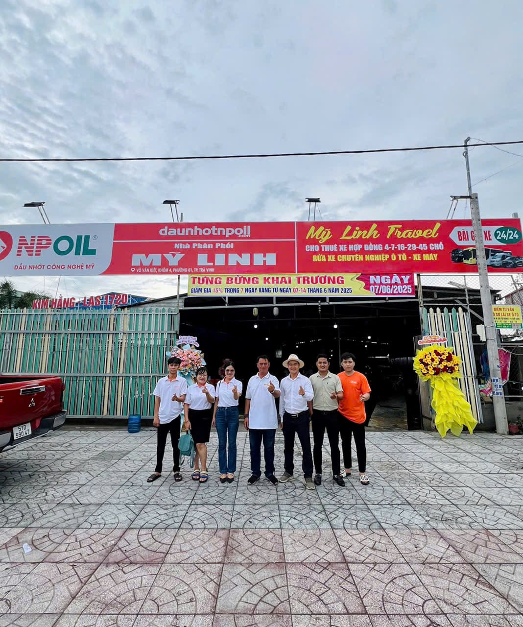 Khai Trương Dầu Nhớt Npoil Mỹ Linh