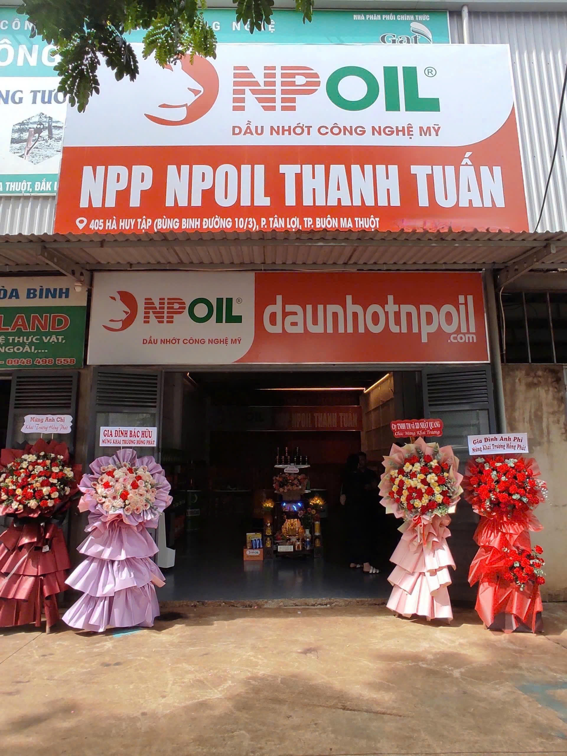 NPOIL Chúc Mừng Khai Trương Điểm Bán Mới – Dầu Nhớt NPOIL Thanh Tuấn ĐẮK LẮK