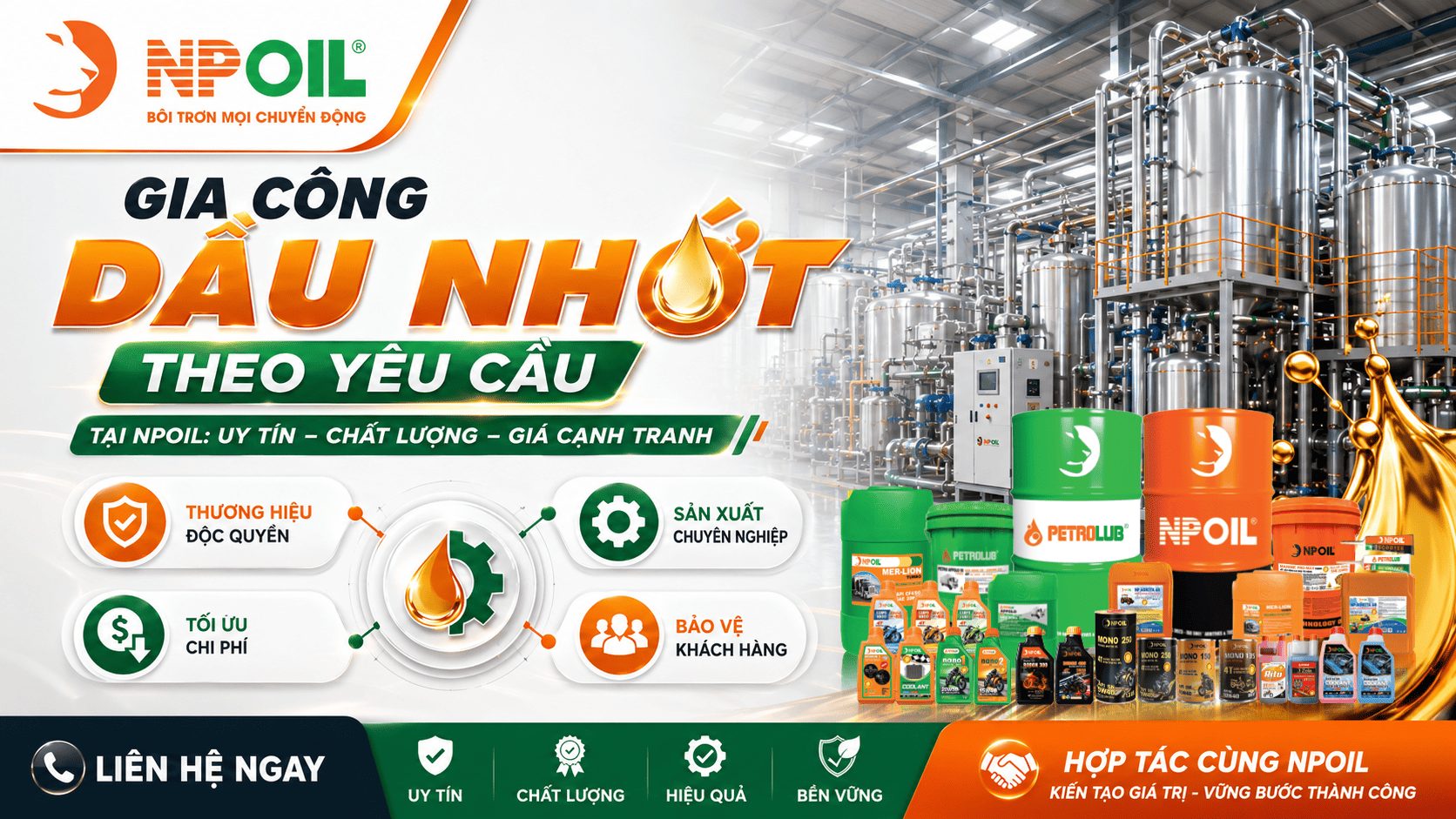 Gia Công Dầu Nhớt Theo Yêu Cầu Là Gì