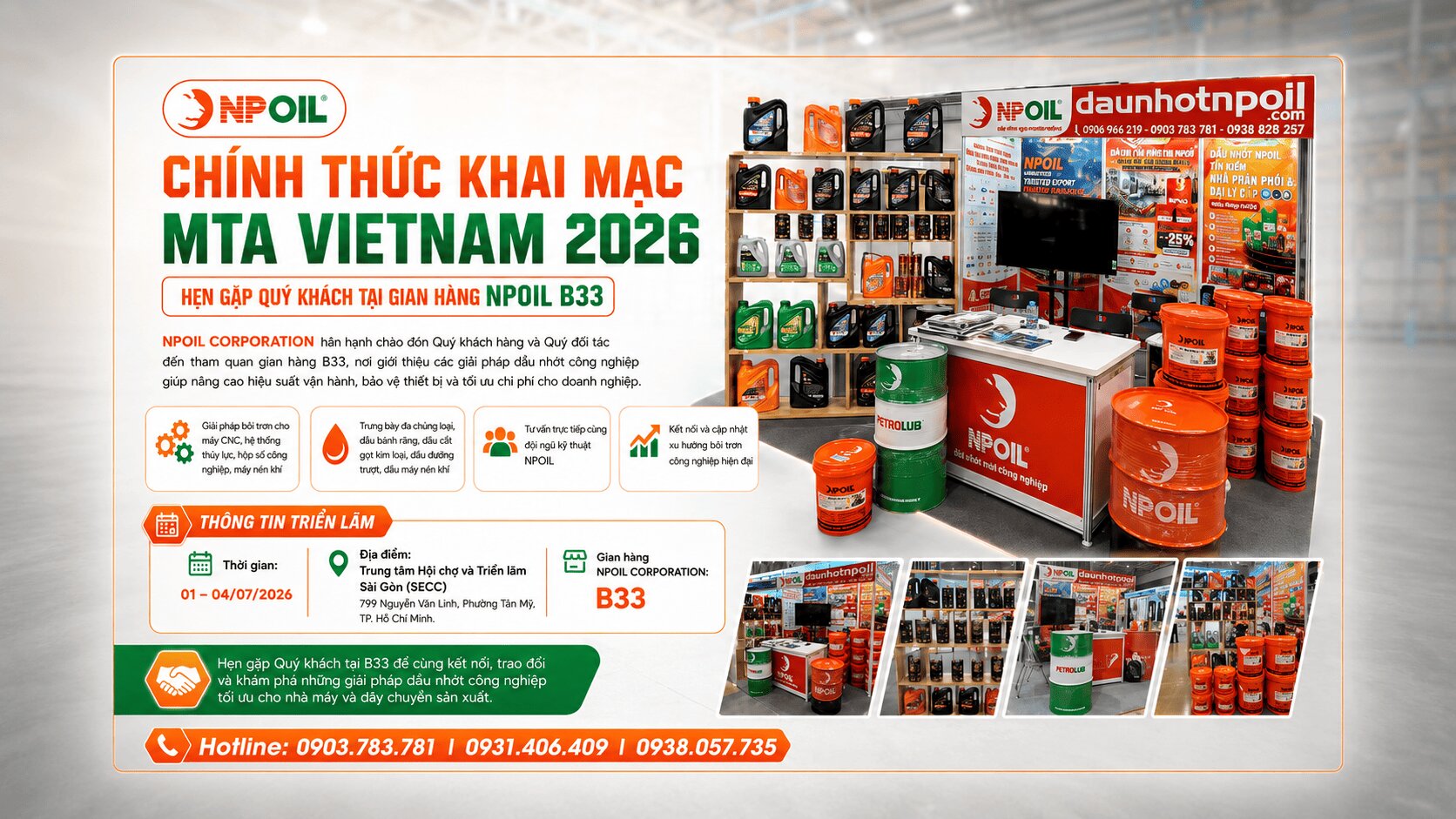 NPOIL CORPORATION chính thức tham gia MTA Vietnam 2026 tại gian hàng B33 (1)